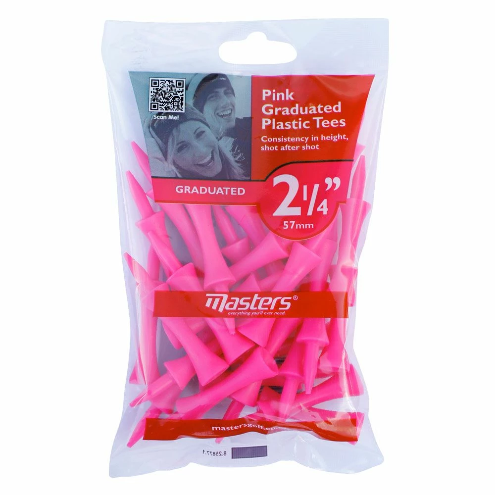Masters Pink Graduated Plastic Tees 57mm 1 Masters Pink Graduated Plastic Tees 57mm