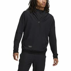 ADIDAS AdiCross Anorak Jacket -Golf Clubs Shop adidas adicross anorak jacket black 01 40639.1632770772