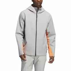 ADIDAS AdiCross Elements Rain Jacket -Golf Clubs Shop adidas adicross elements rain jacket grey three 01 98001.1632928849