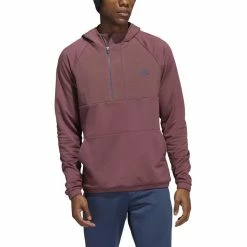 ADIDAS Fleece Anorak 1/4 Zip -Golf Clubs Shop adidas fleece anorak 1 4 zip quiet crimson 01 95084.1673904478