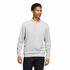 ADIDAS Go-To Crewneck Pullover -Golf Clubs Shop adidas go to crewneck pullover grey two white 01 10160.1676584718
