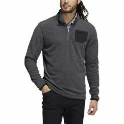 ADIDAS Pocket 1/4 Zip -Golf Clubs Shop adidas pocket 1 4 zip black 01 40099.1659042846