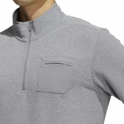 ADIDAS Pocket 1/4 Zip -Golf Clubs Shop adidas pocket 1 4 zip grey three 03 96959.1659042846