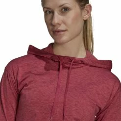 ADIDAS Women's Essentials Heathered Hoodie -Golf Clubs Shop adidas womens essentials heathered hoodie wild pink 04 79861.1633103434