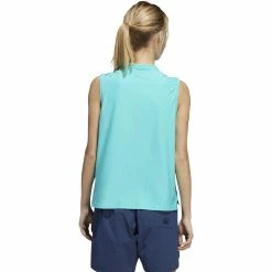 ADIDAS Women's Go-To Sleeveless Polo -Golf Clubs Shop adidas womens go to sleeveless polo semi mint rush 02 73340.1647972106