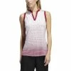 ADIDAS Women's Gradient Sleeveless Polo -Golf Clubs Shop adidas womens gradient sleeveless polo legacy burgundy 01 97983.1647972220