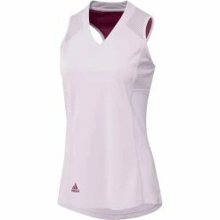 ADIDAS Women's HEAT.RDY Sleeveless Polo -Golf Clubs Shop adidas womens heat rdy sleeveless polo almost pink 01 89227.1676595807