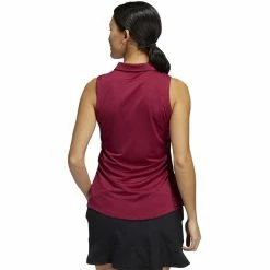 ADIDAS Women's Primeblue Ottoman Stripe Sleeveless Polo -Golf Clubs Shop adidas womens primeblue ottoman stripe sleeveless polo legacy burgundy 02 99839.1647972767
