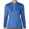 ADIDAS Women's Printed UPF 1/2 Zip Pullover -Golf Clubs Shop adidas womens printed upf 1 2 zip pullover hi res blue 01 82536.1633101711