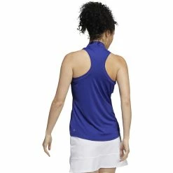 ADIDAS Women's Racerback Sleeveless Polo -Golf Clubs Shop adidas womens racerback sleeveless polo legacy indigo 02 67797.1676598283