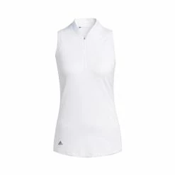 ADIDAS Women's Racerback Sleeveless Polo -Golf Clubs Shop adidas womens racerback sleeveless polo white 01 30687.1676590124