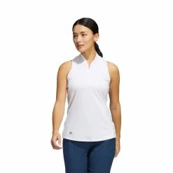 ADIDAS Women's Racerback Sleeveless Polo -Golf Clubs Shop adidas womens racerback sleeveless polo white 02 70471.1676598048