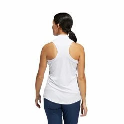 ADIDAS Women's Racerback Sleeveless Polo -Golf Clubs Shop adidas womens racerback sleeveless polo white 03 25517.1676590397