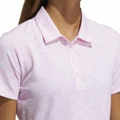 ADIDAS Women's Spacedye Polo -Golf Clubs Shop adidas womens spacedye polo white screaming pink 03 39754.1631905137
