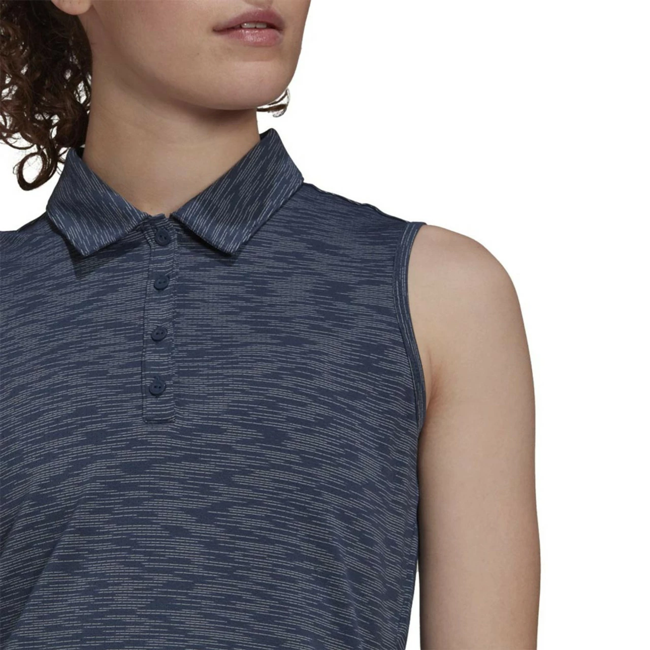 ADIDAS Women's Spacedye Sleeveless Polo 3 ADIDAS Women's Spacedye Sleeveless Polo - Image 3