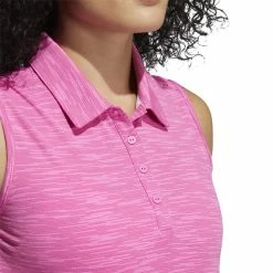 ADIDAS Women's Spacedye Sleeveless Polo 14 ADIDAS Women's Spacedye Sleeveless Polo -Golf Clubs Shop adidas womens spacedye sleeveless polo screaming pink wild pink 04 72776.1631905890