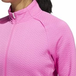 ADIDAS Women's Textured Layer Jacket -Golf Clubs Shop adidas womens textured layer jacket screaming pink 04 43985.1633102078