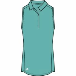 ADIDAS Women's Ultimate 365 Solid Sleeveless Polo -Golf Clubs Shop adidas womens ultimate 365 solid sleeveless polo semi mint rush 01 94868.1662670227