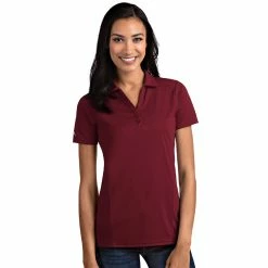 Antigua Women's Tribute Polo -Golf Clubs Shop antigua womens tribute polo cabernet 01 26849.1653919109