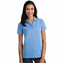 Antigua Women's Tribute Polo -Golf Clubs Shop antigua womens tribute polo columbia blue 01 83304.1653919109