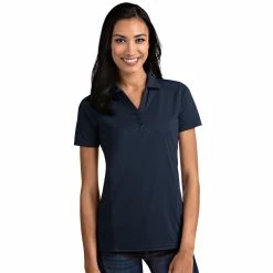 Antigua Women's Tribute Polo -Golf Clubs Shop antigua womens tribute polo navy 01 90048.1653919108