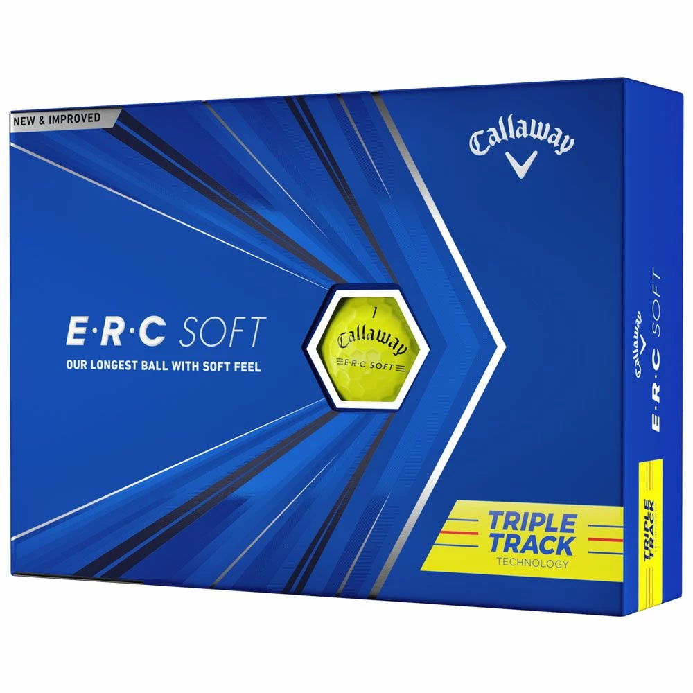 Callaway ERC Soft 2021 Triple Track Yellow Golf Balls 1 Callaway ERC Soft 2021 Triple Track Yellow Golf Balls