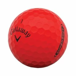 Callaway Supersoft Matte Red Golf Balls -Golf Clubs Shop callaway 2021 supersoft matte red golf ball angle