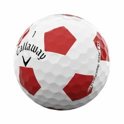 Callaway Chrome Soft 2022 Truvis Red Golf Balls -Golf Clubs Shop callaway chrome soft golf balls truvis red angle