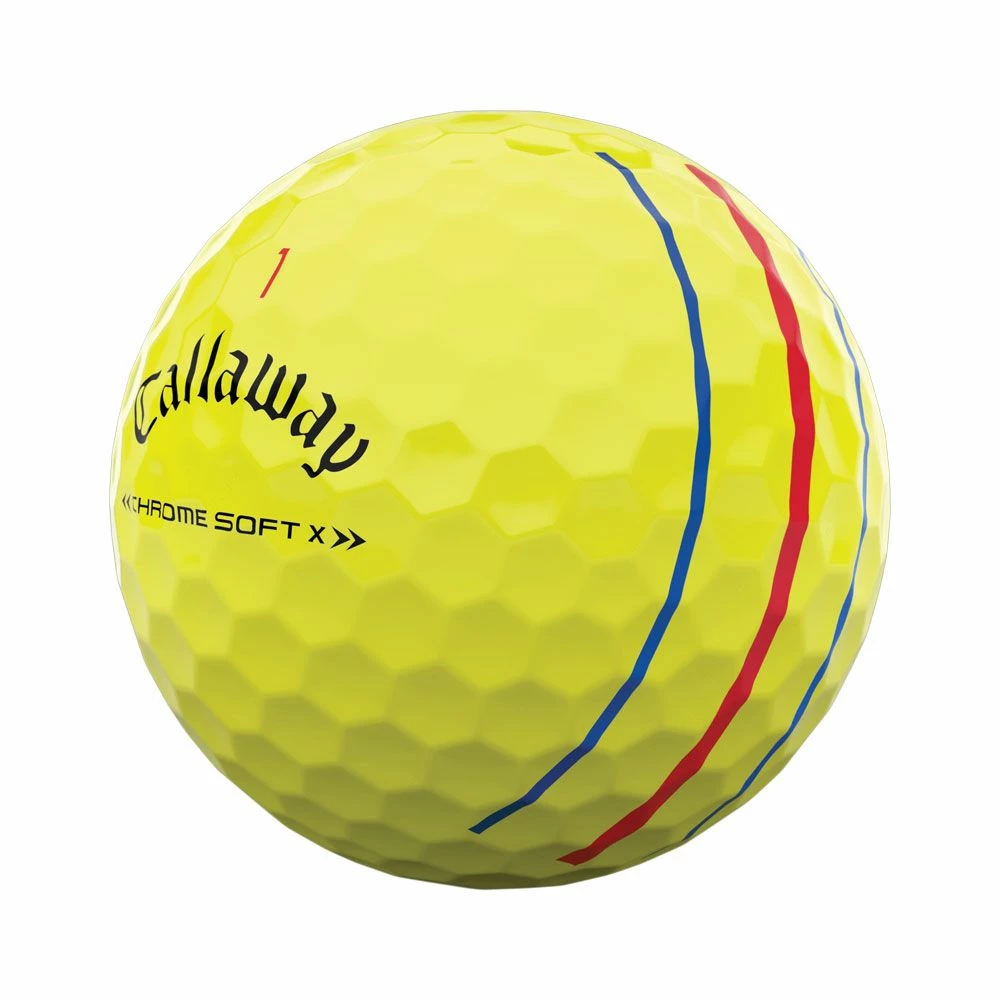 Callaway Chrome Soft X 2022 Triple Track Yellow Golf Balls 3 Callaway Chrome Soft X 2022 Triple Track Yellow Golf Balls - Image 3