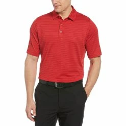 Callaway Fine Line Ventilated Stripe Polo -Golf Clubs Shop callaway fine line ventilated stripe polo tango red 01 82689.1679518313