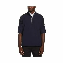 Callaway Swing Tech Blocked 1/4 Zip Windbreaker -Golf Clubs Shop callaway swing tech blocked 1 4 zip windbreaker peacoat 01 24202.1644508098