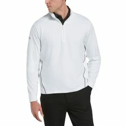 Callaway Swing Tech Premium Yarn 1/4 Zip -Golf Clubs Shop callaway swing tech premium yarn 1 4 zip bright white 01 85213.1654710779