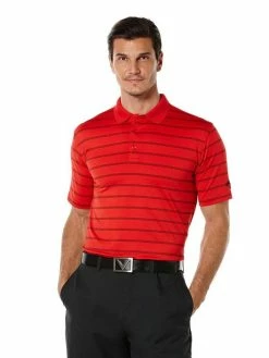 Callaway Ventilated Stripe Polo - Previous Season Style -Golf Clubs Shop callaway ventilated stripe polo previous season style tango red 01 04136.1632428509