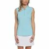 Callaway Women's Tonal Heather Sleeveless Polo -Golf Clubs Shop callaway womens tonal heather sleeveless polo light santorini blue heather 01 80138.1654788478