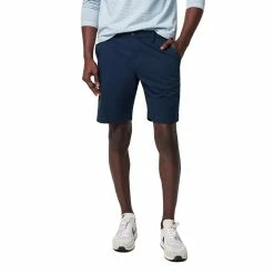 Faherty Movement Chino Shorts - 9 Inch -Golf Clubs Shop faherty movement chino shorts 9 inch navy 01 58184.1676595407