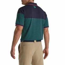 FootJoy Breton Stripe Stretch Pique Knit Collar Polo -Golf Clubs Shop footjoy breton stripe stretch pique knit collar polo sea green watermelon 02 34941.1673900346