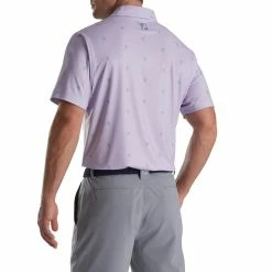 FootJoy Cactus Print Lisle Self Collar Polo -Golf Clubs Shop footjoy cactus print lisle self collar polo dusty purple 02 83859.1673902596