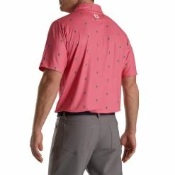 FootJoy Cactus Print Lisle Self Collar Polo -Golf Clubs Shop footjoy cactus print lisle self collar polo watermelon 02 06439.1673903054