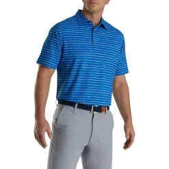 FootJoy Chalk Line Print Stretch Pique Self Collar Polo -Golf Clubs Shop footjoy chalk line print stretch pique self collar polo royal dove grey 01 03967.1673903558