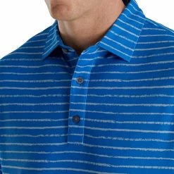 FootJoy Chalk Line Print Stretch Pique Self Collar Polo -Golf Clubs Shop footjoy chalk line print stretch pique self collar polo royal dove grey 03 09431.1673903084