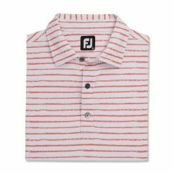FootJoy Chalk Line Print Stretch Pique Self Collar Polo -Golf Clubs Shop footjoy chalk line print stretch pique self collar polo white coral 04 71609.1673899455