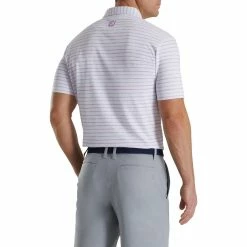 FootJoy Chalk Line Print Stretch Pique Self Collar Polo -Golf Clubs Shop footjoy chalk line print stretch pique self collar polo white lavender 02 80568.1673901842