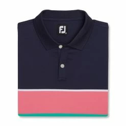FootJoy Color Theory Lisle Knit Collar Polo -Golf Clubs Shop footjoy color theory lisle knit collar polo watermelon white 04 08101.1673900693