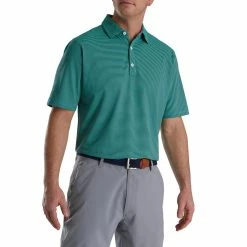 FootJoy Feeder Stripe Mix Stretch Pique Self Collar Polo -Golf Clubs Shop footjoy feeder stripe mix stretch pique self collar polo navy sea green 01 01062.1673905679