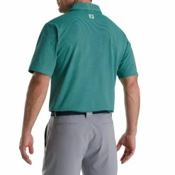 FootJoy Feeder Stripe Mix Stretch Pique Self Collar Polo -Golf Clubs Shop footjoy feeder stripe mix stretch pique self collar polo navy sea green 02 93801.1673903805