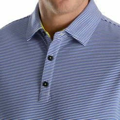 FootJoy Feeder Stripe Mix Stretch Pique Self Collar Polo -Golf Clubs Shop footjoy feeder stripe mix stretch pique self collar polo ocean white 03 77591.1673902802