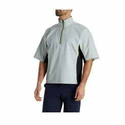 FootJoy FJ Hydrolite Short Sleeve Rain Shirt -Golf Clubs Shop footjoy fj hydrolite short sleeve rain shirt black silver lime 02 04679.1676494361