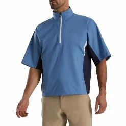 FootJoy FJ Hydrolite Short Sleeve Rain Shirt -Golf Clubs Shop footjoy fj hydrolite short sleeve rain shirt indigo navy 02 81749.1676494357