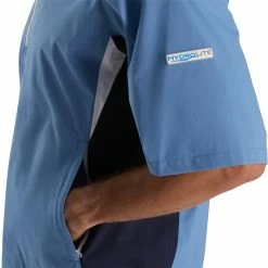FootJoy FJ Hydrolite Short Sleeve Rain Shirt -Golf Clubs Shop footjoy fj hydrolite short sleeve rain shirt indigo navy 04 83248.1676494358