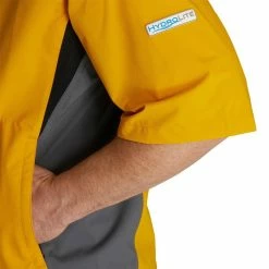 FootJoy FJ Hydrolite Short Sleeve Rain Shirt -Golf Clubs Shop footjoy fj hydrolite short sleeve rain shirt mustard charcoal black 04 63478.1676494359